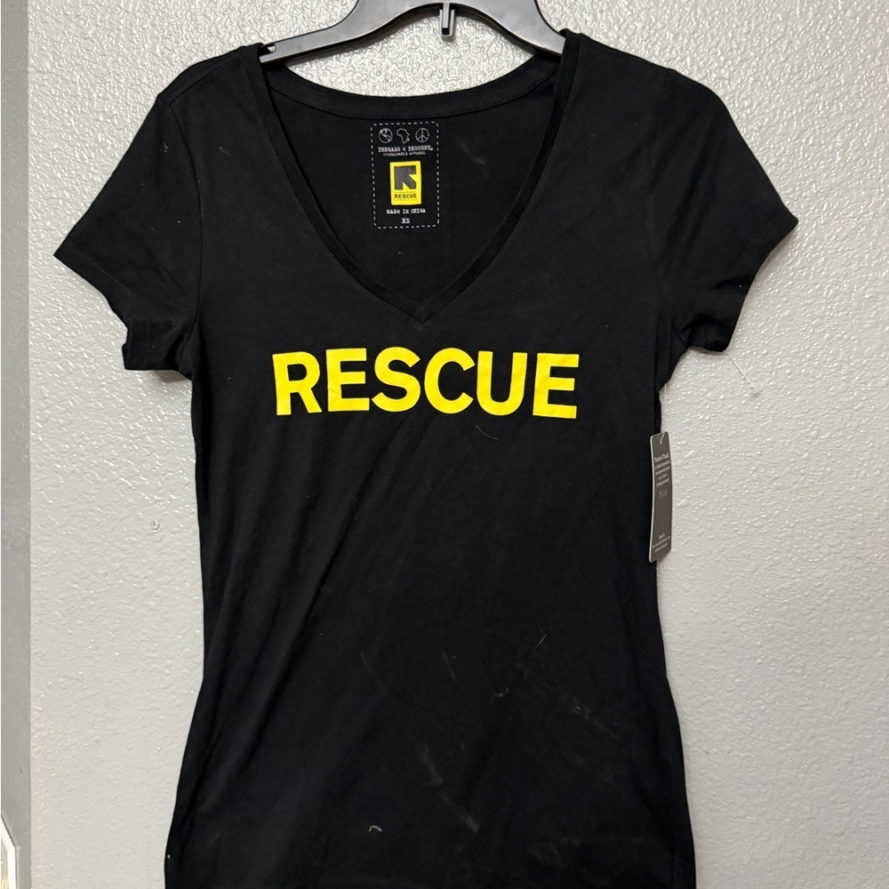 Black Rescue Women's V-Neck T-Shirt